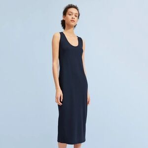 NWT Everlane cotton tank midi maxi dress scoop neck small black
